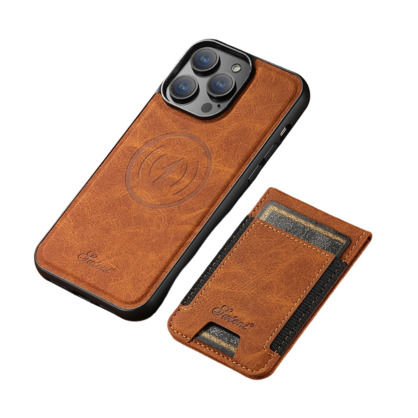 Custodia per telefono in pelle con porta carte