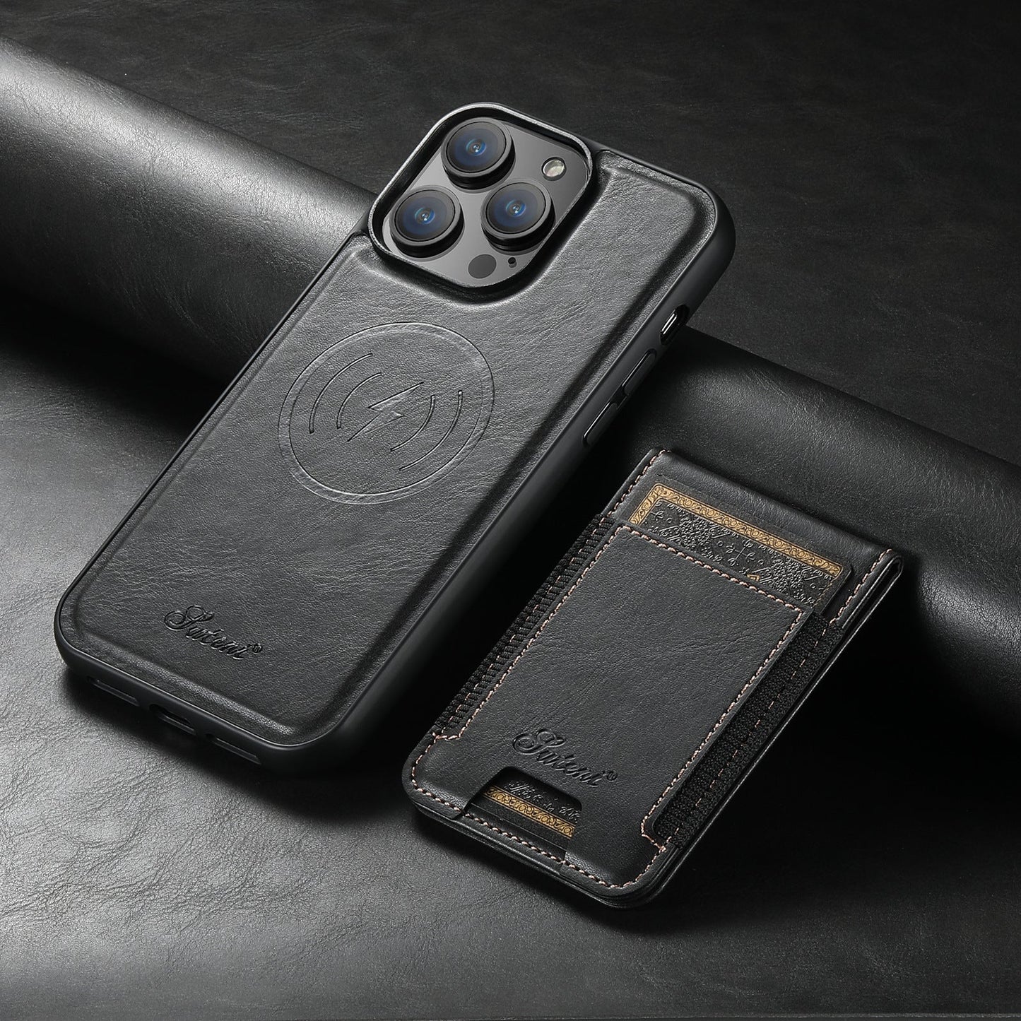 Custodia per telefono in pelle con porta carte