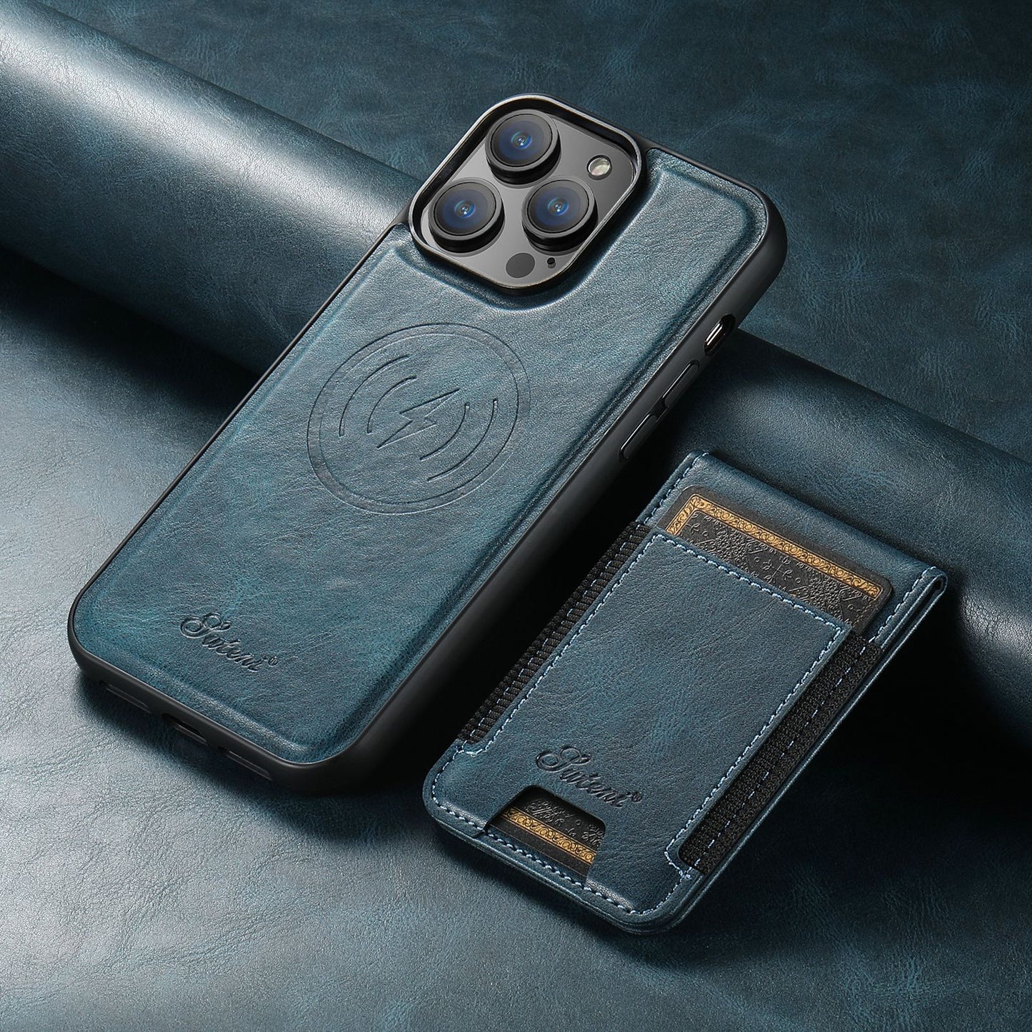 Custodia per telefono in pelle con porta carte