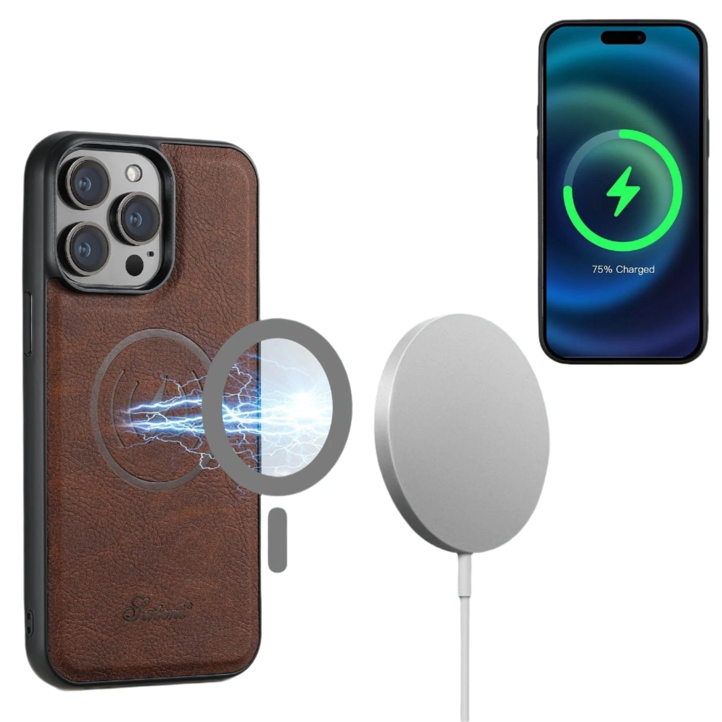 Custodia per telefono in pelle con porta carte