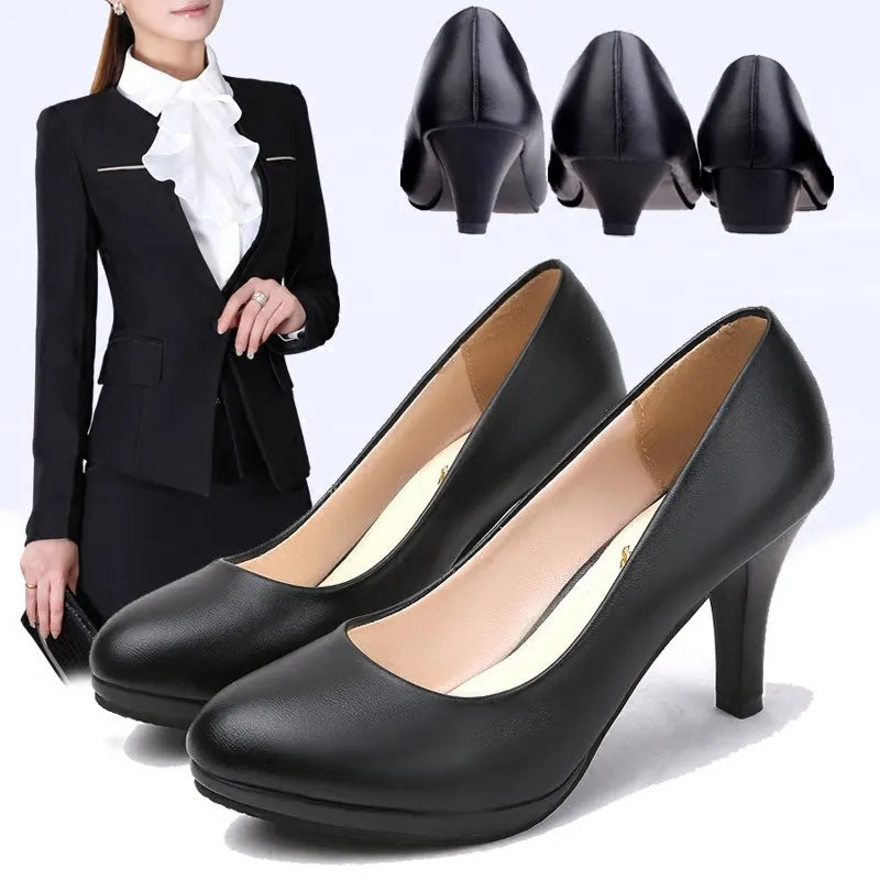 Décolleté ortopediche da donna eleganti nere con supporto ammortizzato