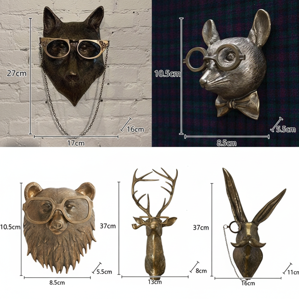 Decorazione da Parete a Forma di Testa di Cervo