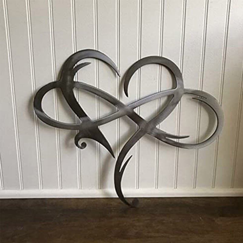 Decorazione da Parete Amore Eterno in Acciaio Inox per la Casa