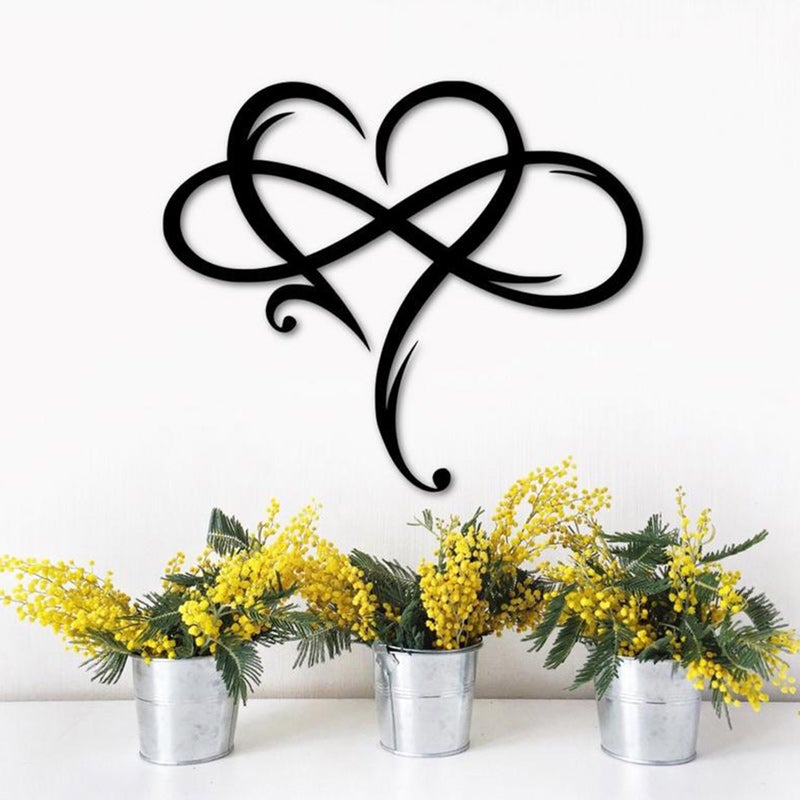 Decorazione da Parete Amore Eterno in Acciaio Inox per la Casa