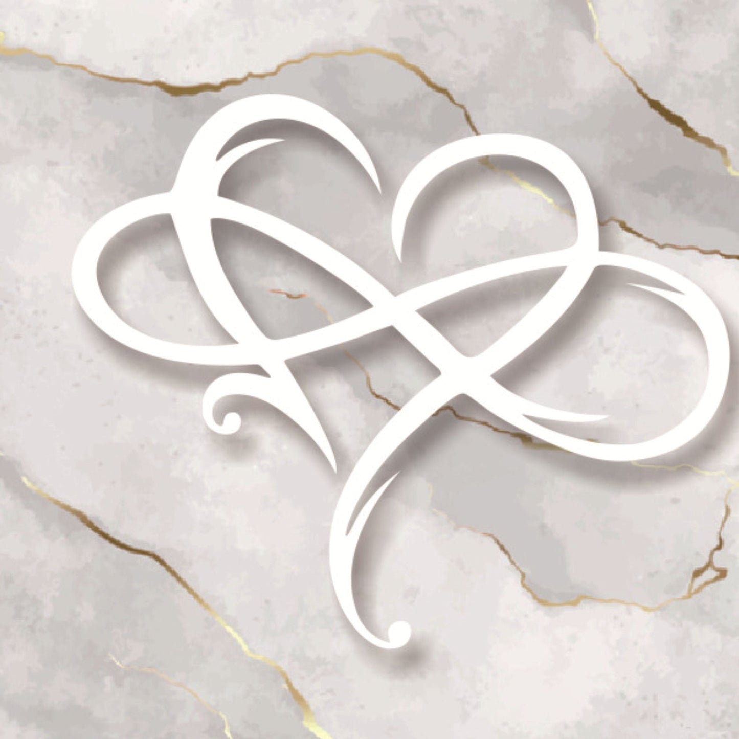 Decorazione da Parete Amore Eterno in Acciaio Inox per la Casa
