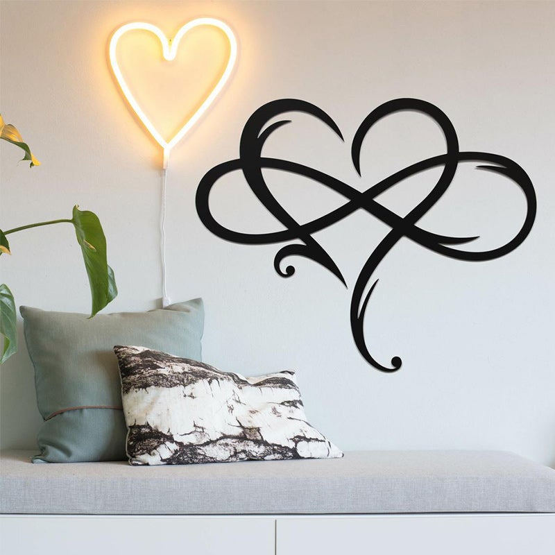 Decorazione da Parete Amore Eterno in Acciaio Inox per la Casa