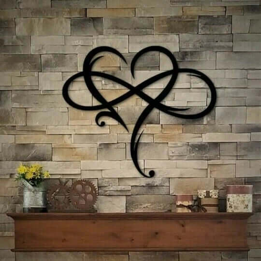 Decorazione da Parete Cuore Infinito - Ferro, Madreperla