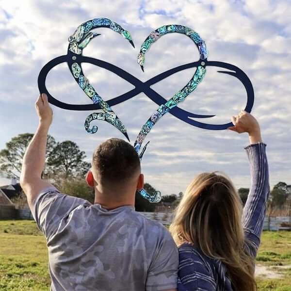 Decorazione da Parete Cuore Infinito - Ferro, Madreperla