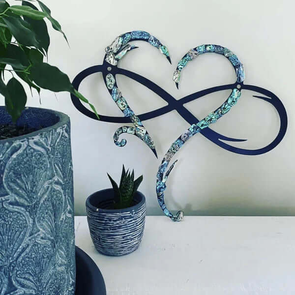 Decorazione da Parete Cuore Infinito - Ferro, Madreperla