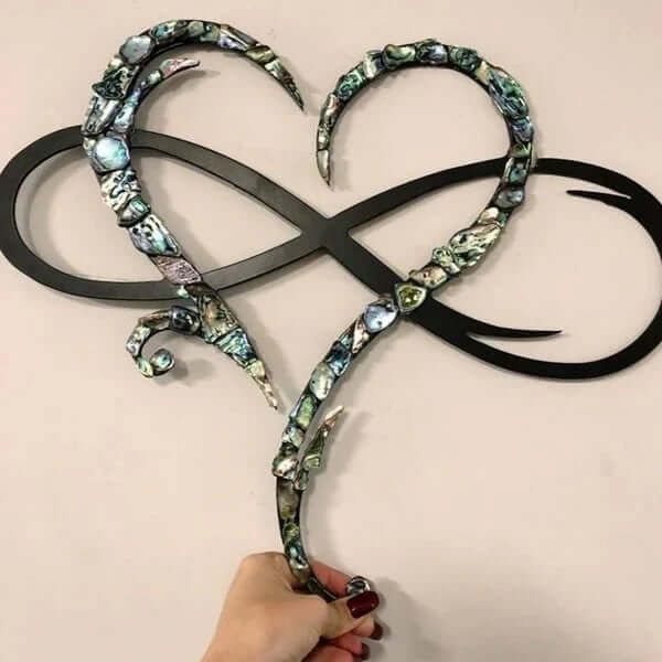 Decorazione da Parete Cuore Infinito - Ferro, Madreperla