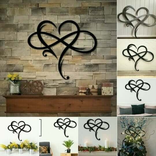 Decorazione da Parete Cuore Infinito - Ferro, Madreperla