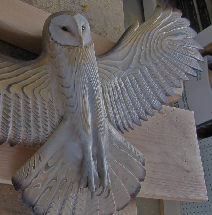 Decorazione da parete in legno – Gufo Majestic
