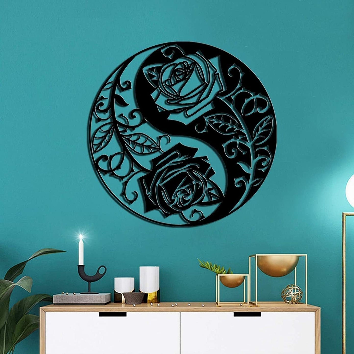 Decorazione da parete in metallo Albero della Vita per l'arredo della casa