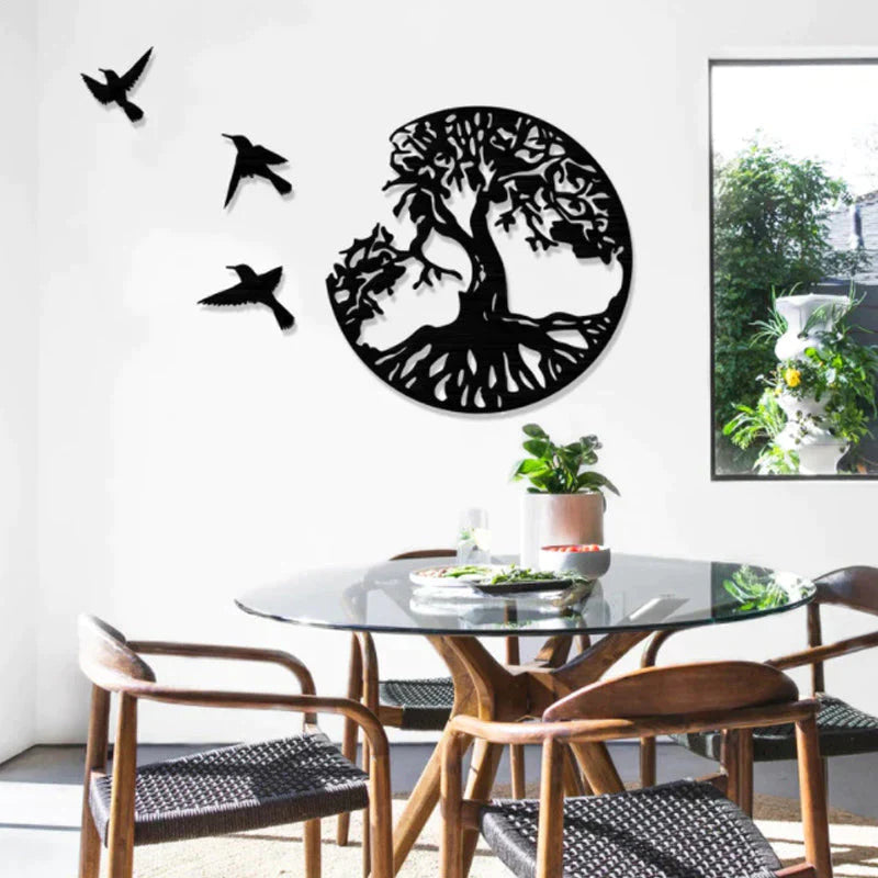 Decorazione da parete in metallo Albero della Vita per l'arredo della casa