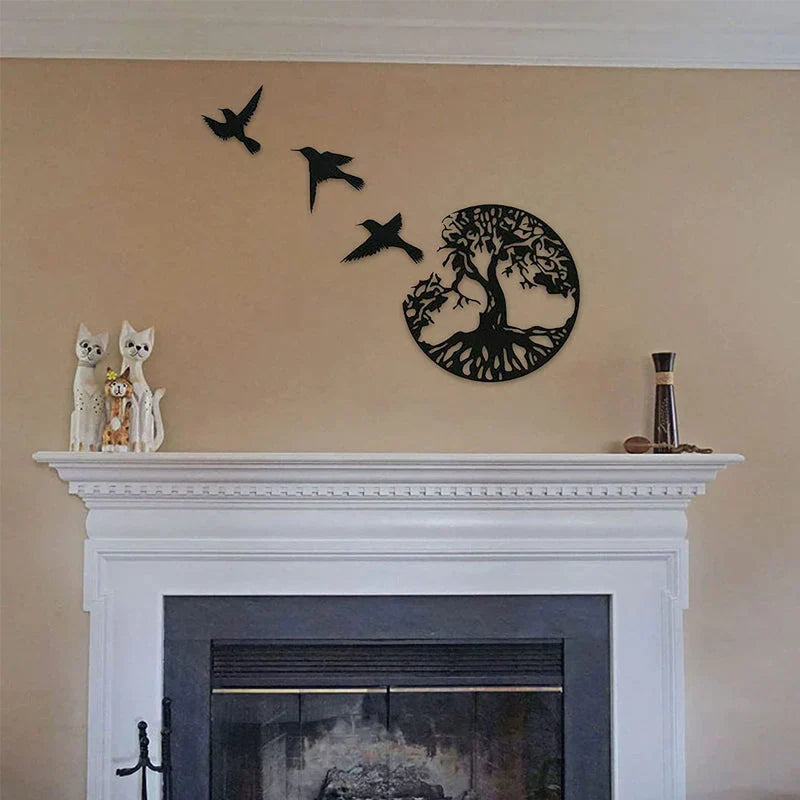 Decorazione da parete in metallo Albero della Vita per l'arredo della casa