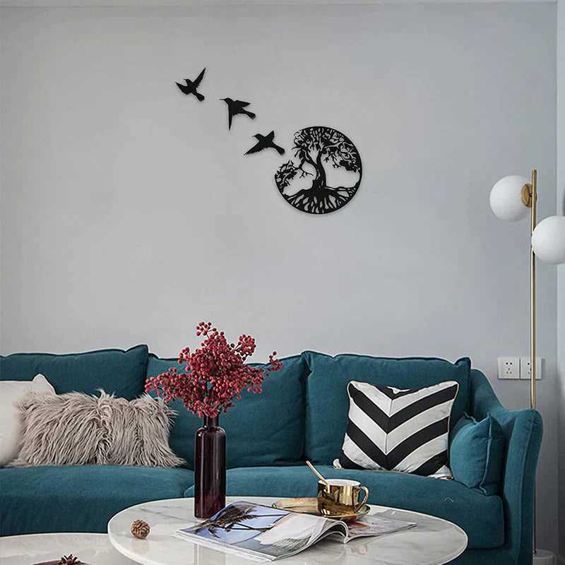 Decorazione da parete in metallo Albero della Vita per l'arredo della casa