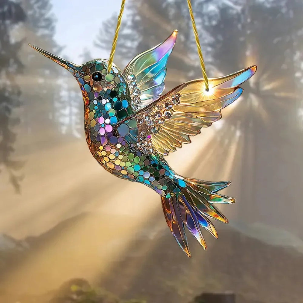 Decorazione Sospesa per Finestra e Parete a Forma di Colibrì (Acchiappasole)