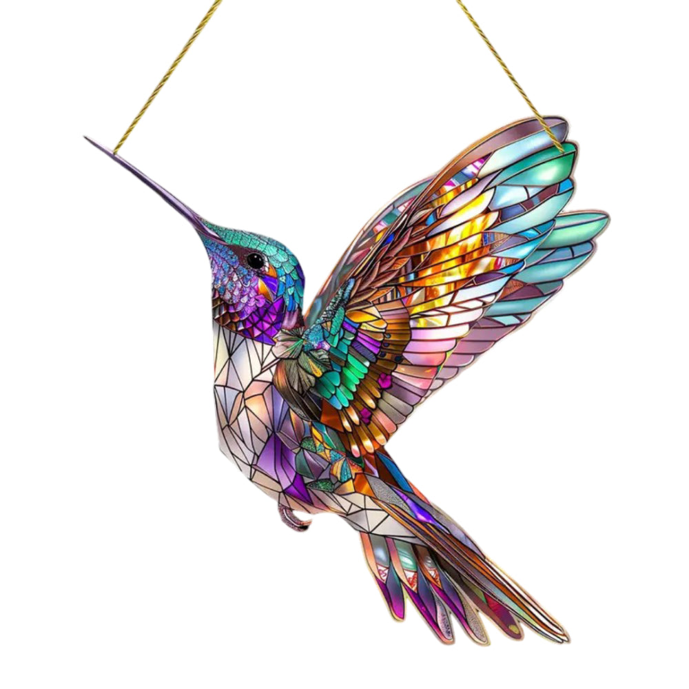 Decorazione Sospesa per Finestra e Parete a Forma di Colibrì (Acchiappasole)