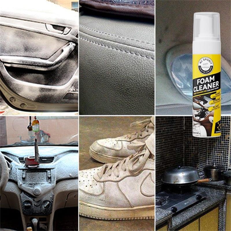 Detergente schiumoso – Pulitore multiuso per interni auto, adatto per pelle e tessuto
