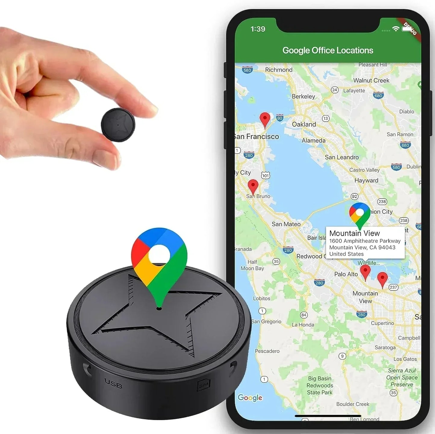 Dispositivo di localizzazione GPS magnetico in tempo reale