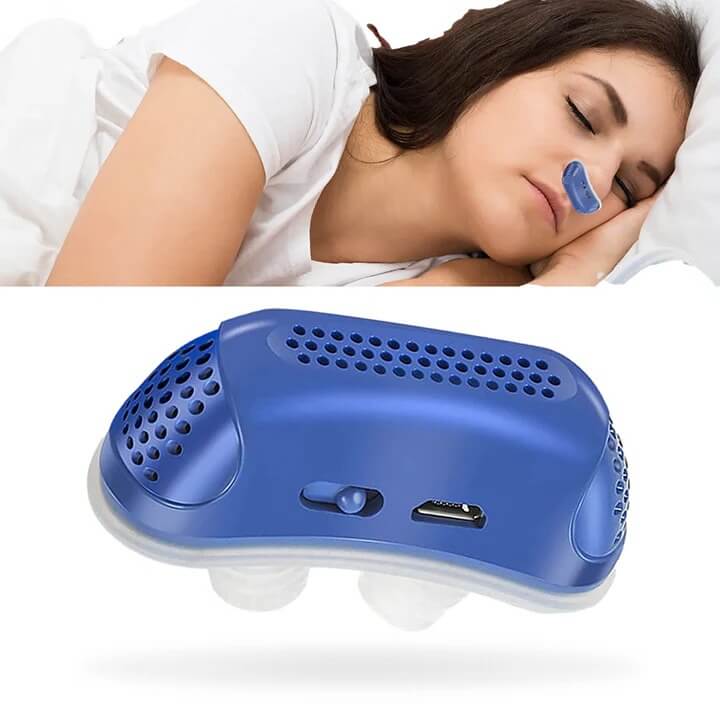 Dispositivo Micro CPAP contro l'Apnea Notturna con Ricarica USB – Compatto, Portatile e Silenzioso per un Sonno Migliore