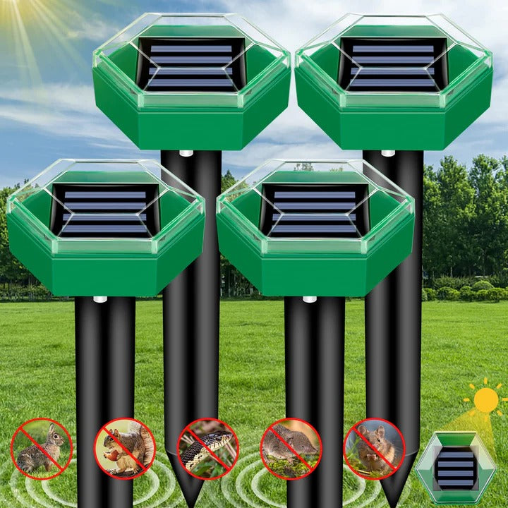 Dissuasore ad ultrasuoni solare per talpe, set da 4 pezzi