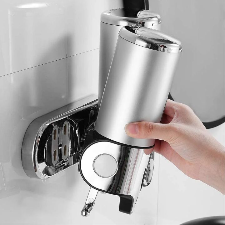 Distributore di sapone da parete in acciaio inox dal design elegante