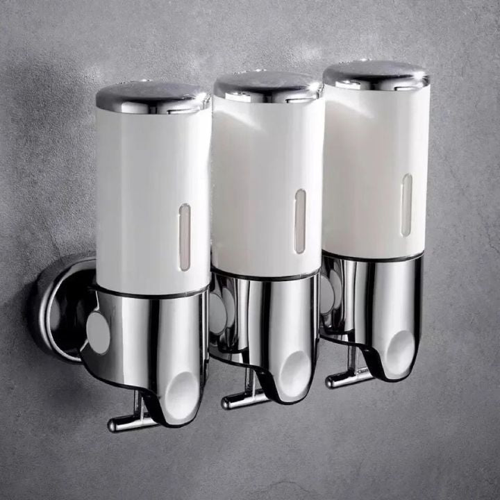 Distributore di sapone da parete in acciaio inox dal design elegante
