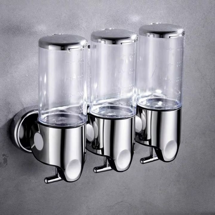Distributore di sapone da parete in acciaio inox dal design elegante