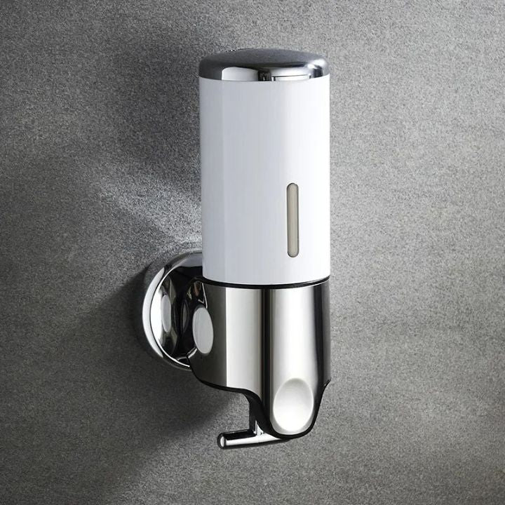 Distributore di sapone da parete in acciaio inox dal design elegante