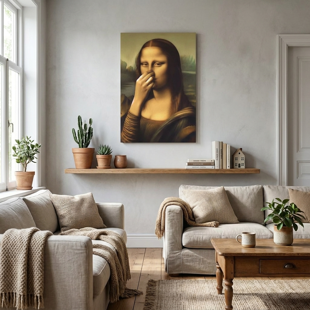 Divertente quadro da parete con Monna Lisa