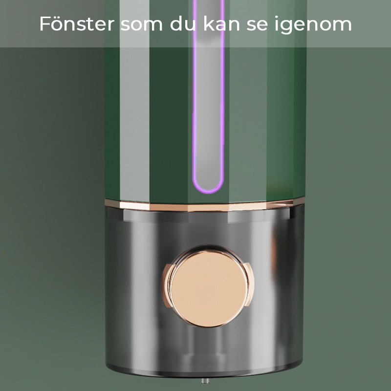 Dosatore di sapone a parete da doccia nei colori bianco/verde scuro