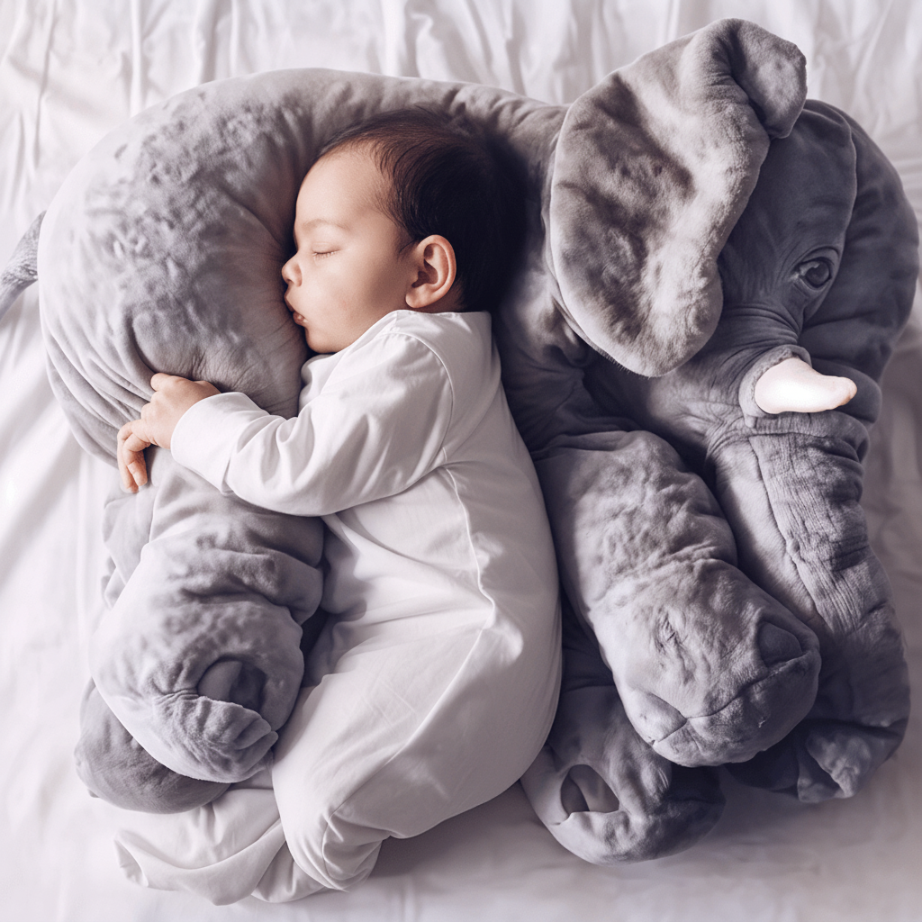 Elefante di Peluche – Morbidissimo e Comodo per Dolci Momenti di Coccole