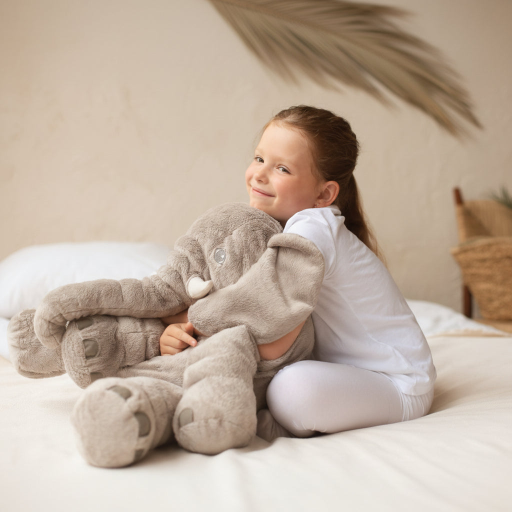 Elefante di Peluche – Morbidissimo e Comodo per Dolci Momenti di Coccole