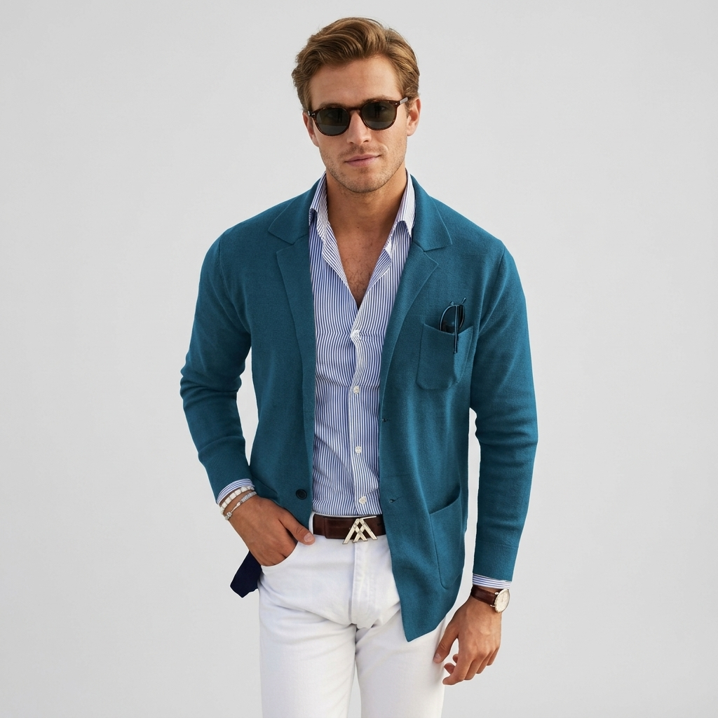Elegante blazer da uomo con tasche a patta casual – Design intramontabile con un tocco moderno