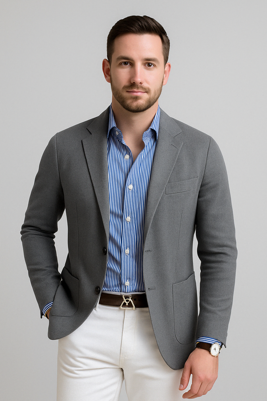 Elegante blazer da uomo con tasche a patta casual – Design intramontabile con un tocco moderno