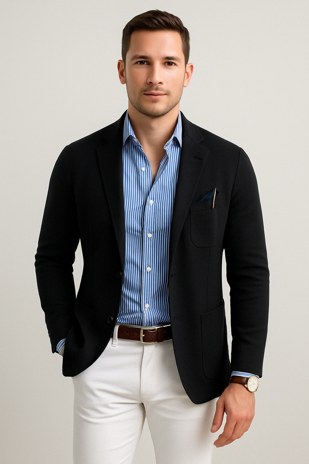 Elegante blazer da uomo con tasche a patta casual – Design intramontabile con un tocco moderno