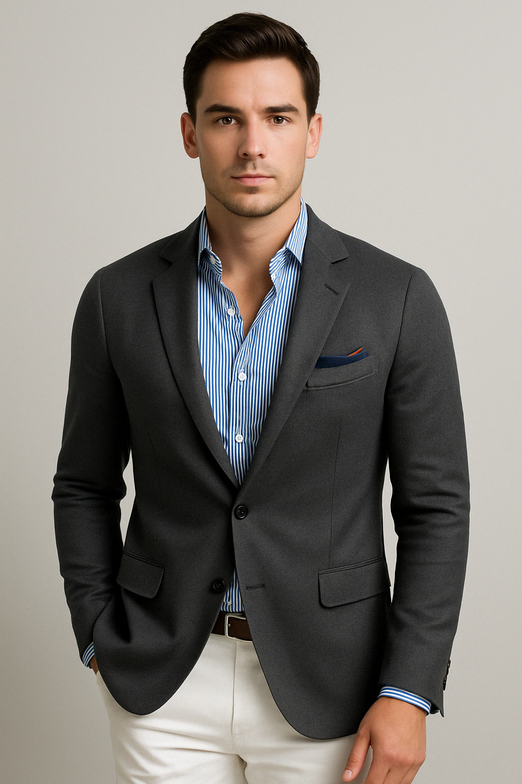Elegante blazer da uomo con tasche a patta casual – Design intramontabile con un tocco moderno