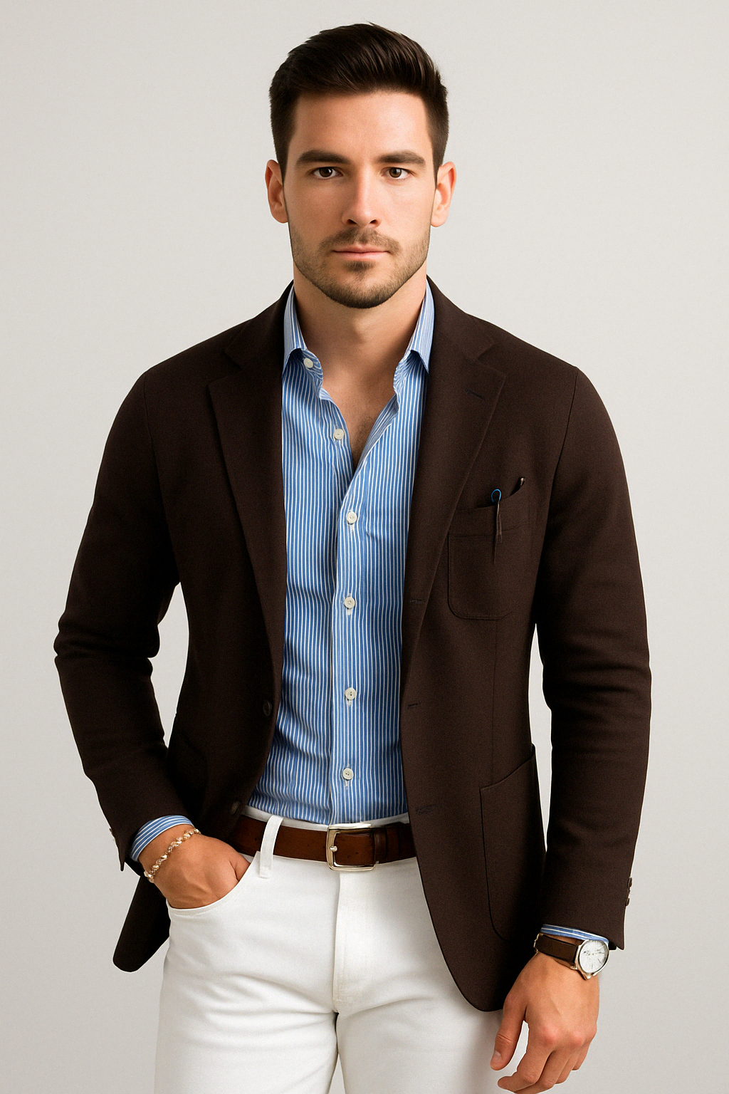 Elegante blazer da uomo con tasche a patta casual – Design intramontabile con un tocco moderno