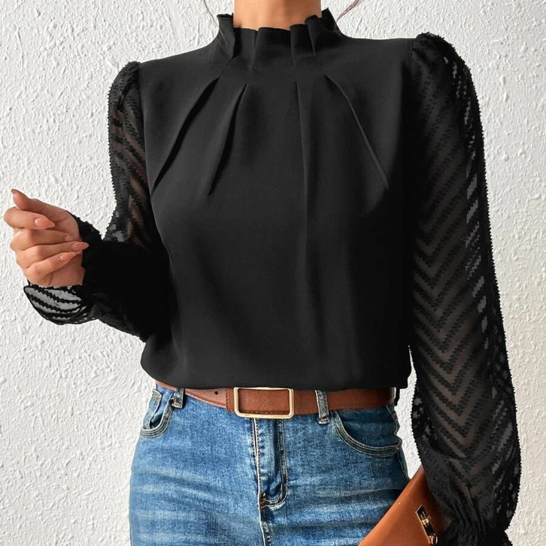 Elegante blusa da donna a maniche lunghe
