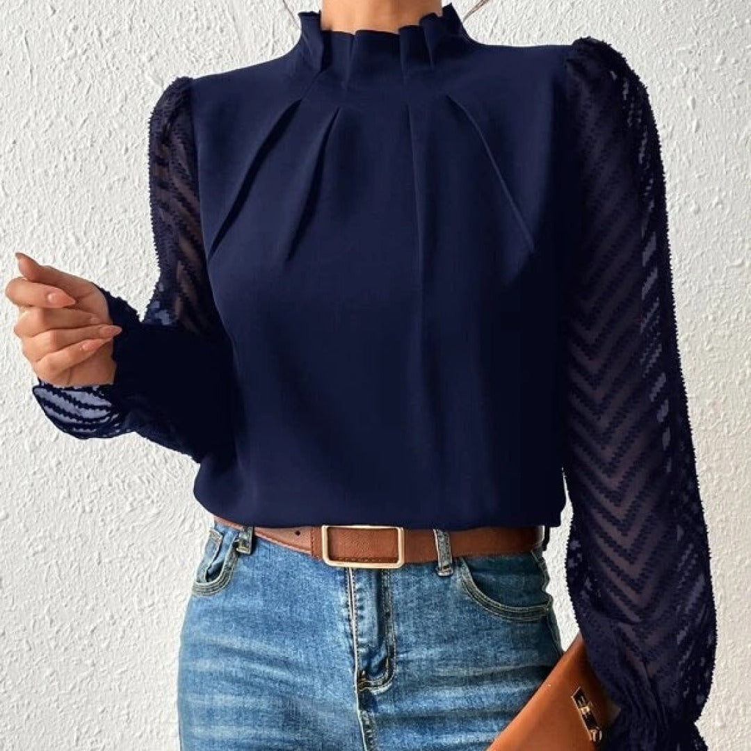 Elegante blusa da donna a maniche lunghe