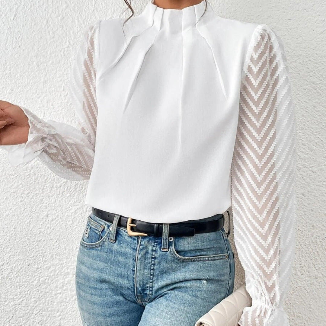 Elegante blusa da donna a maniche lunghe