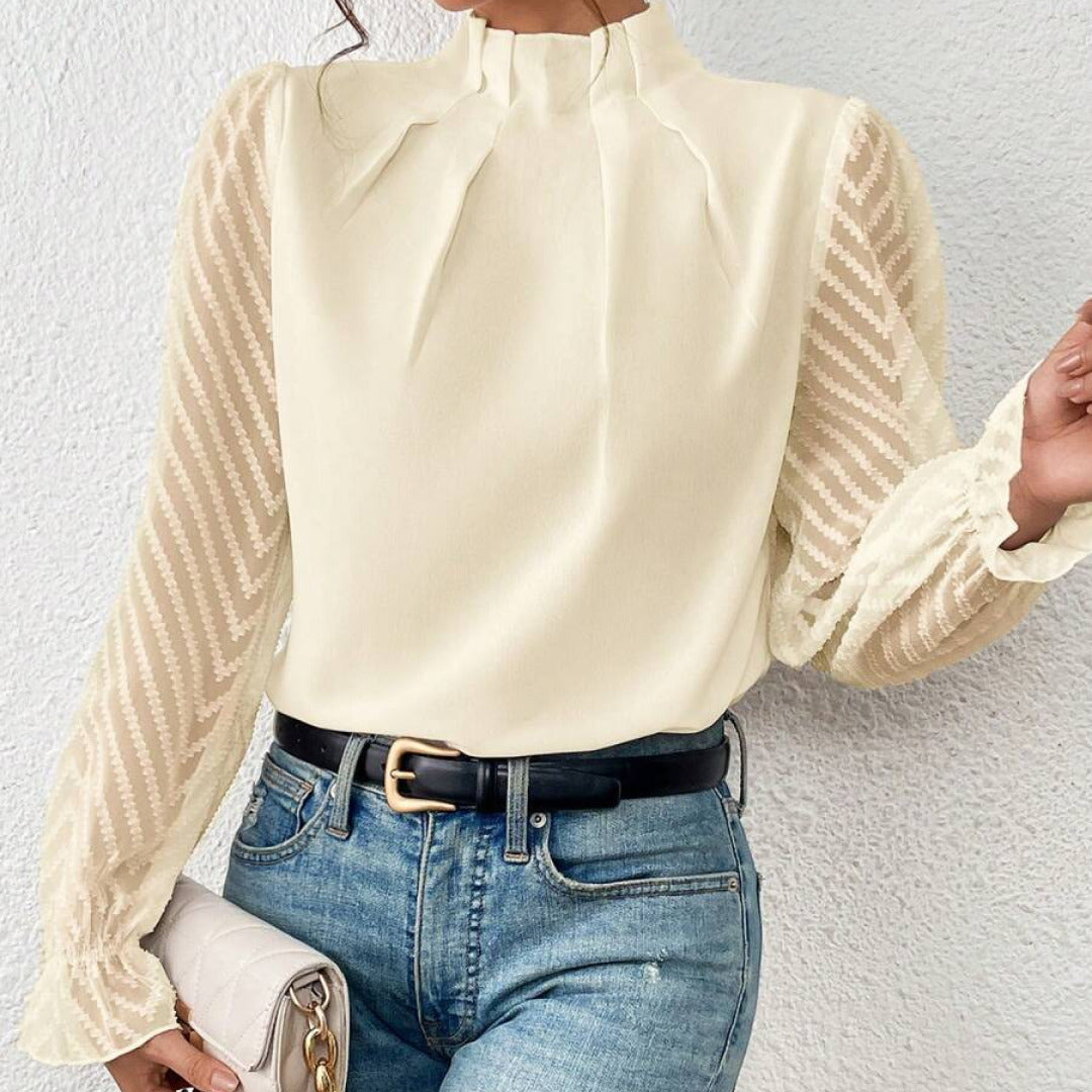 Elegante blusa da donna a maniche lunghe