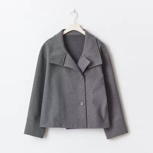 Elegante cappotto corto da donna a doppio petto – Giacca mezza stagione moderna