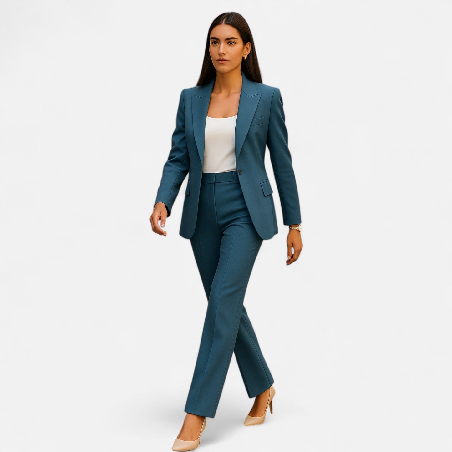Elegante completo da donna con blazer e pantaloni