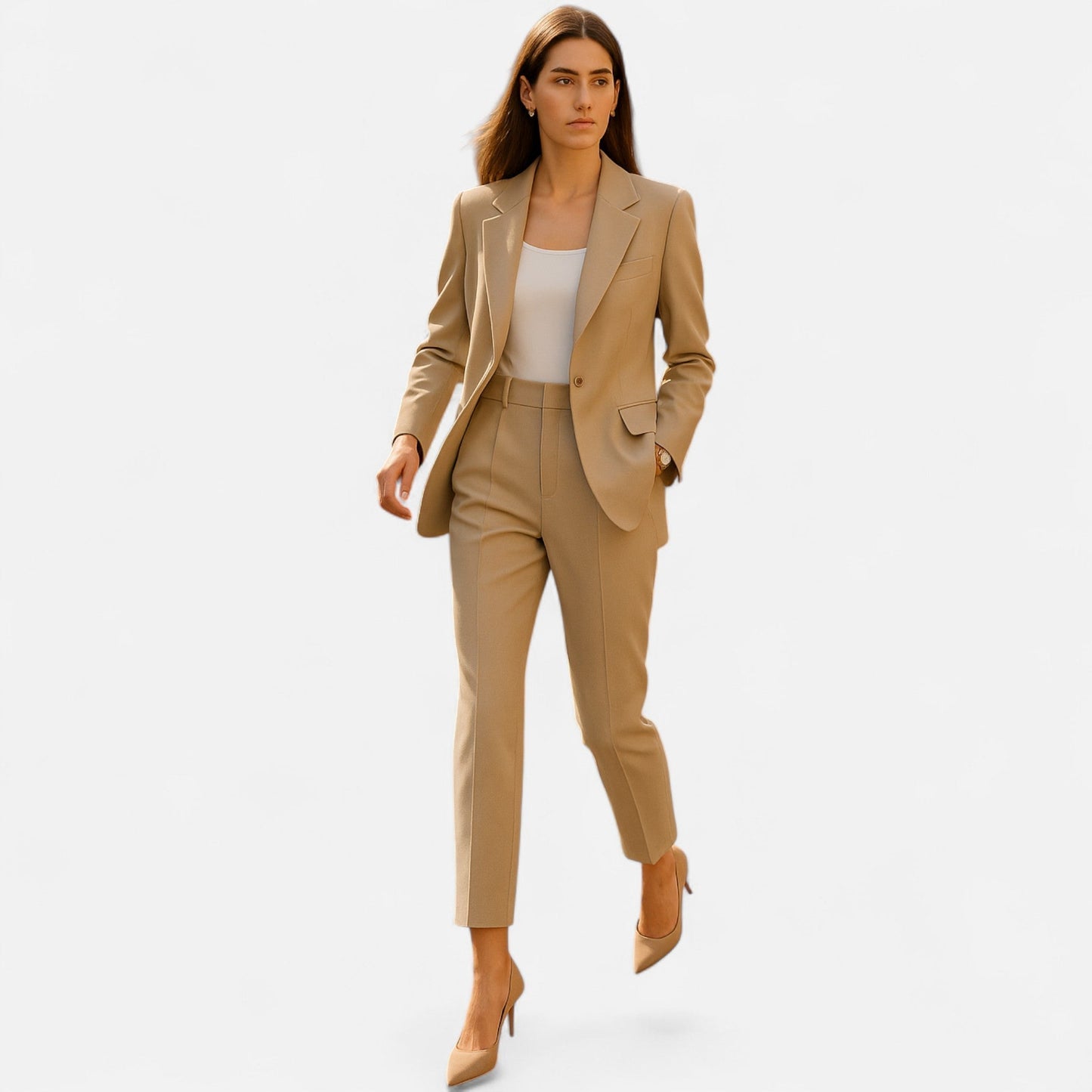 Elegante completo da donna con blazer e pantaloni