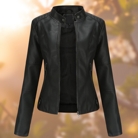 Elegante giacca in pelle