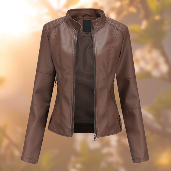 Elegante giacca in pelle