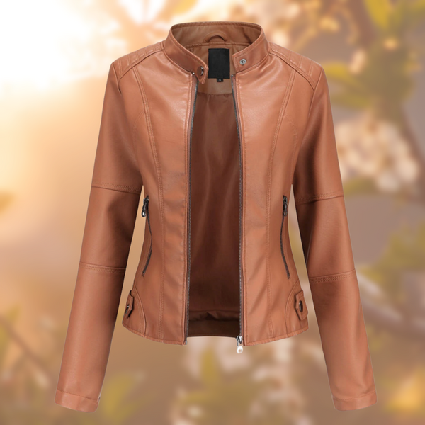 Elegante giacca in pelle