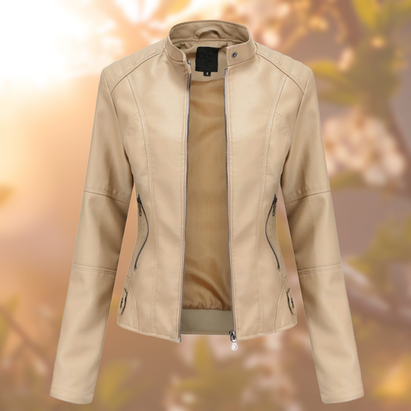 Elegante giacca in pelle